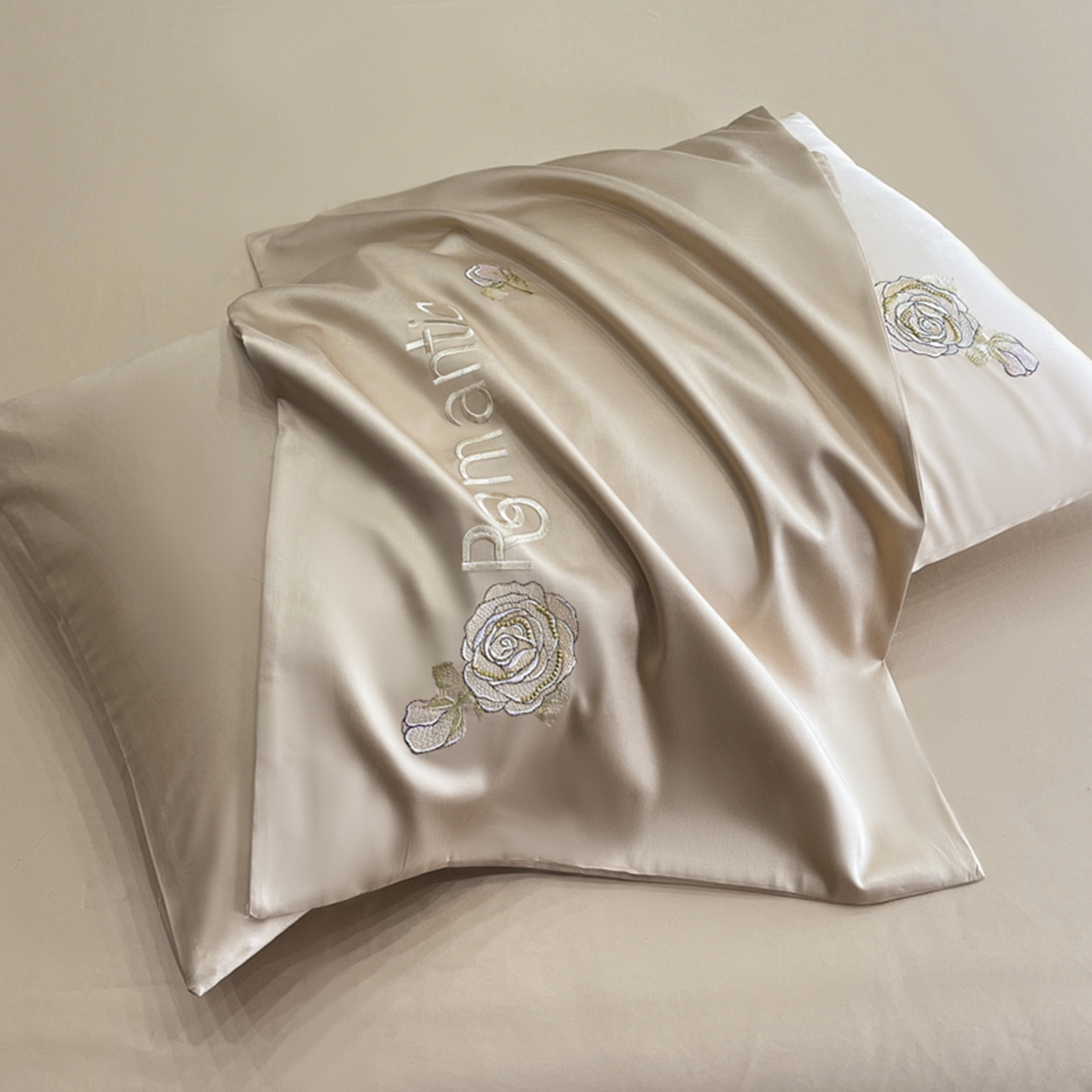 91家纺网 家纺一手货源 找家纺 博纳家纺 2025新款纯棉绣花四件套-繁花似梦 繁花似梦-香槟