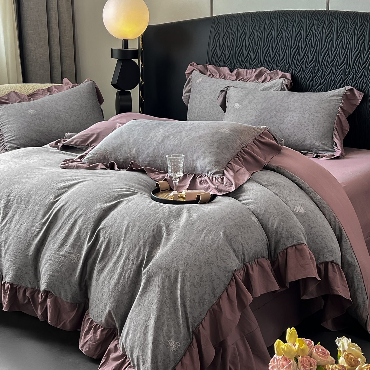 91家纺网 家纺一手货源 找家纺 （总）豫见家纺 2025新款云感棉花边四件套