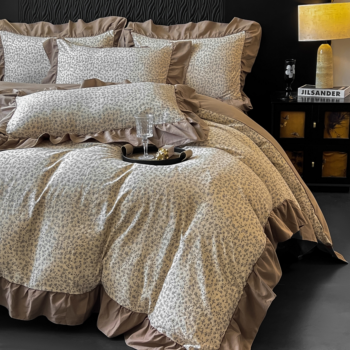 91家纺网 家纺一手货源 找家纺 豫见家纺 2025新款云感棉花边四件套 赫拉