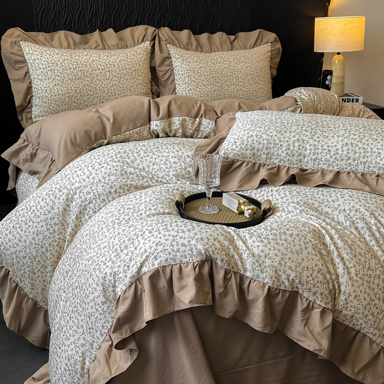 91家纺网 家纺一手货源 找家纺 豫见家纺 2025新款云感棉花边四件套 赫拉