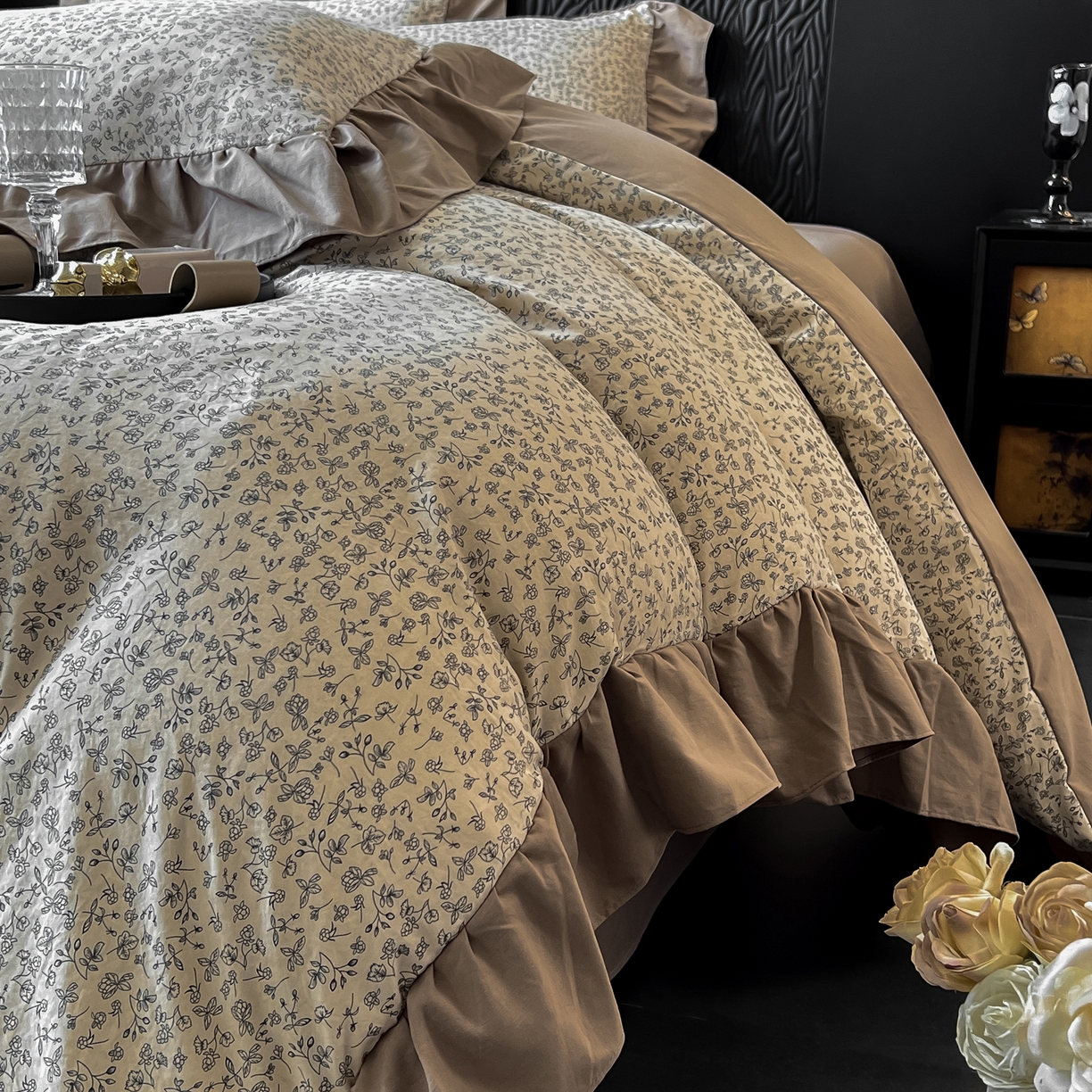 91家纺网 家纺一手货源 找家纺 豫见家纺 2025新款云感棉花边四件套 赫拉