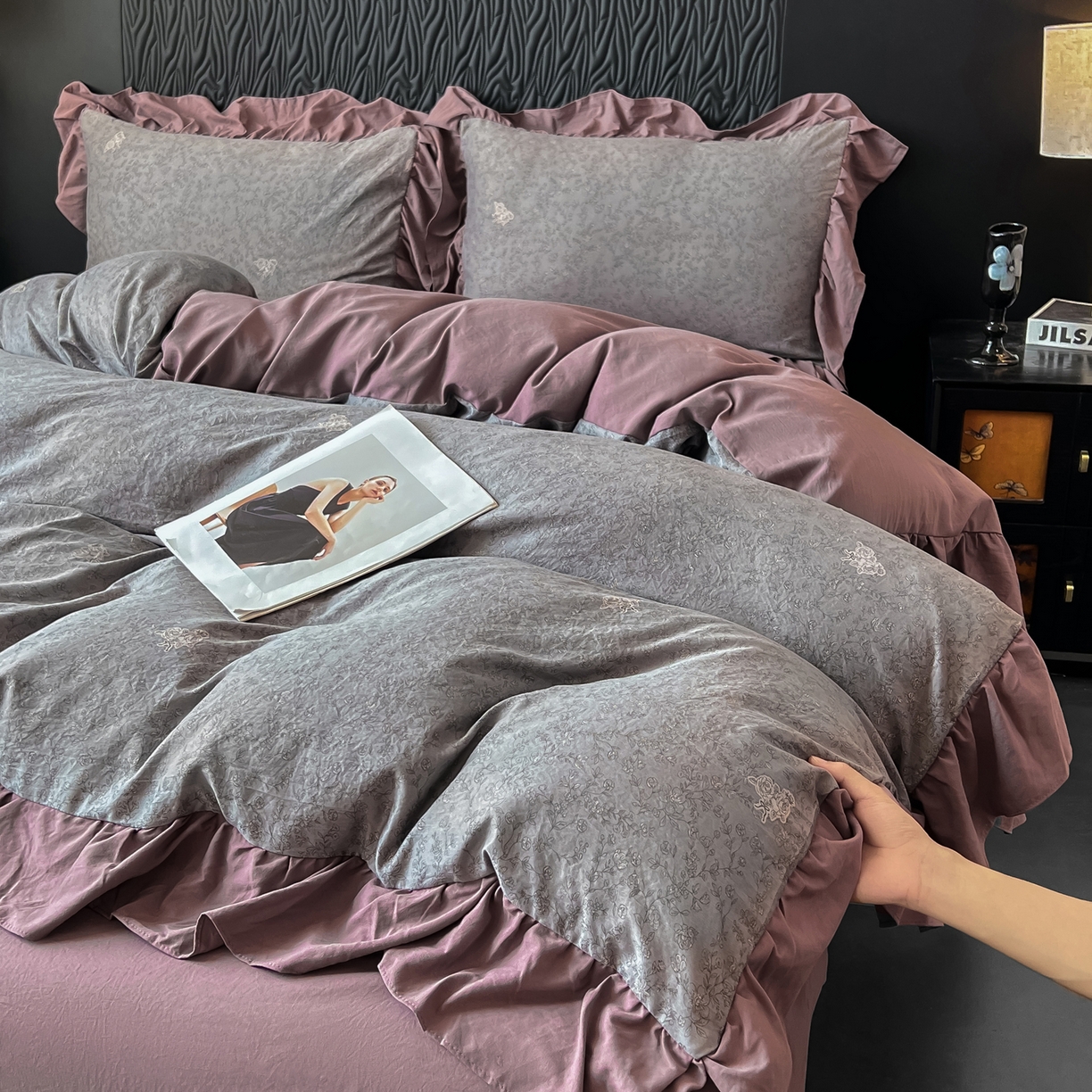 91家纺网 家纺一手货源 找家纺 （总）豫见家纺 2025新款云感棉花边四件套