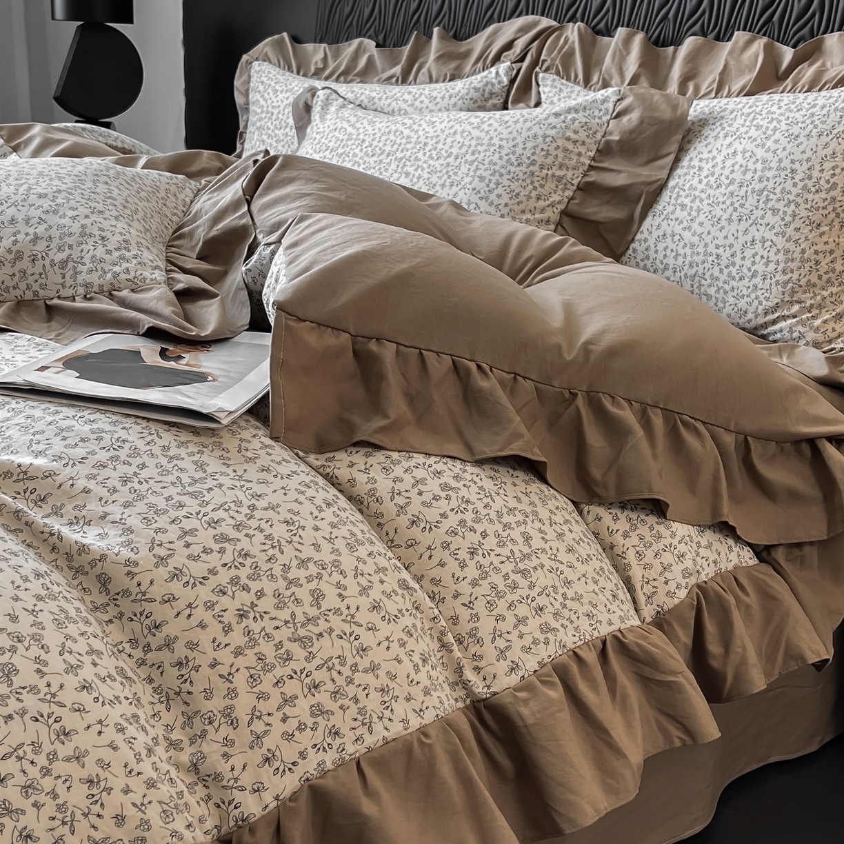 91家纺网 家纺一手货源 找家纺 豫见家纺 2025新款云感棉花边四件套 赫拉