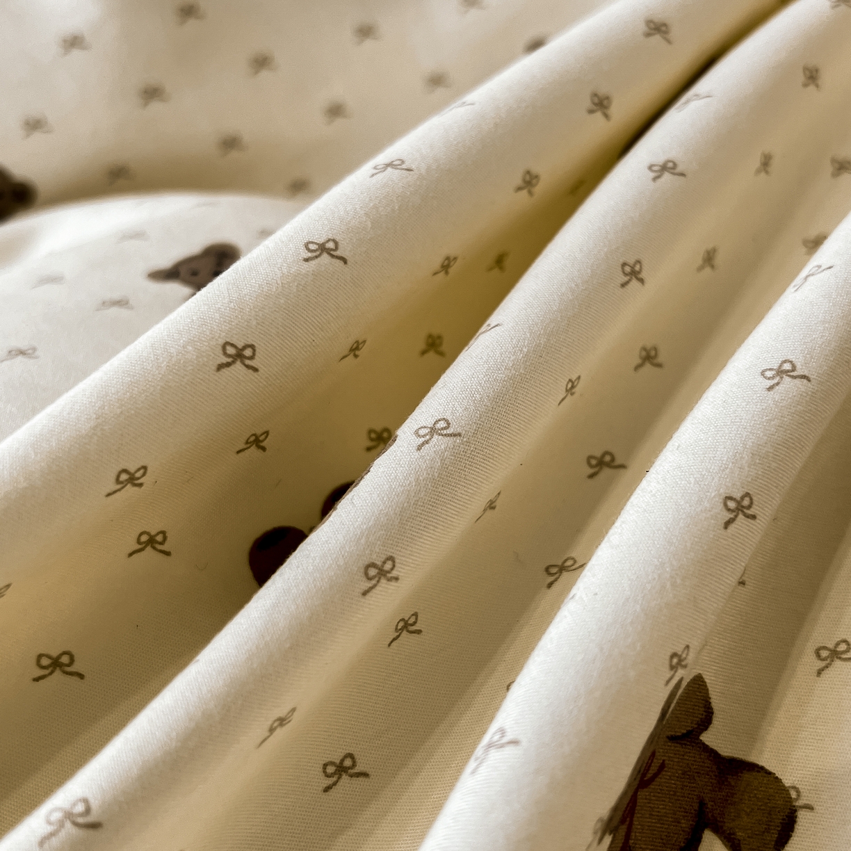 91家纺网 家纺一手货源 找家纺 豫见家纺 2025新款云感棉花边四件套 梦想熊