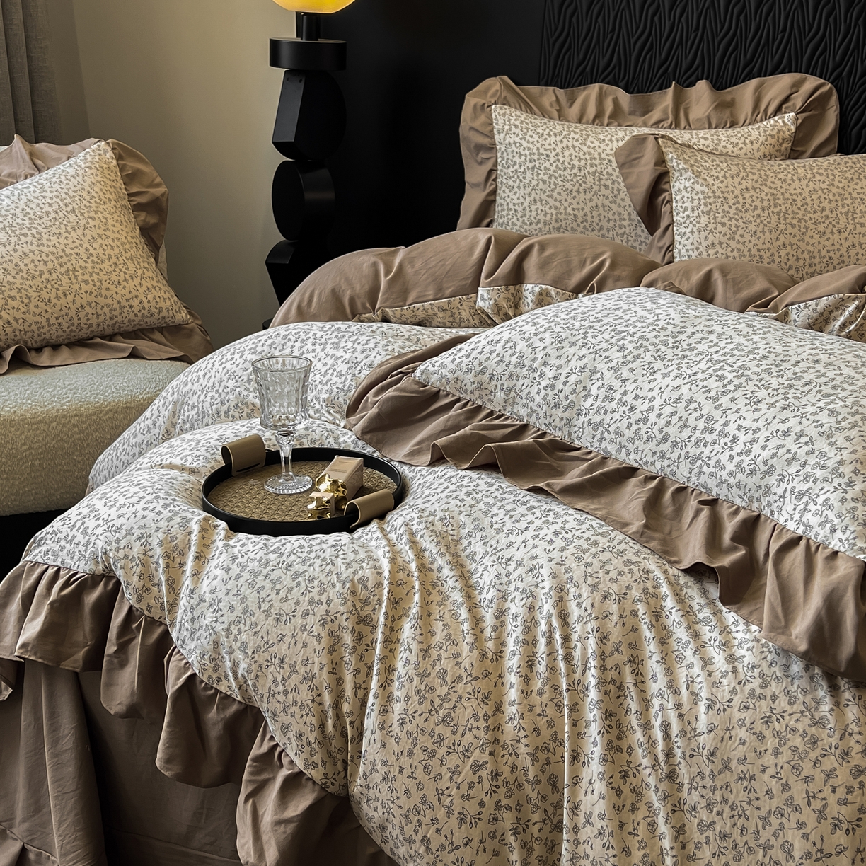 91家纺网 家纺一手货源 找家纺 豫见家纺 2025新款云感棉花边四件套 赫拉