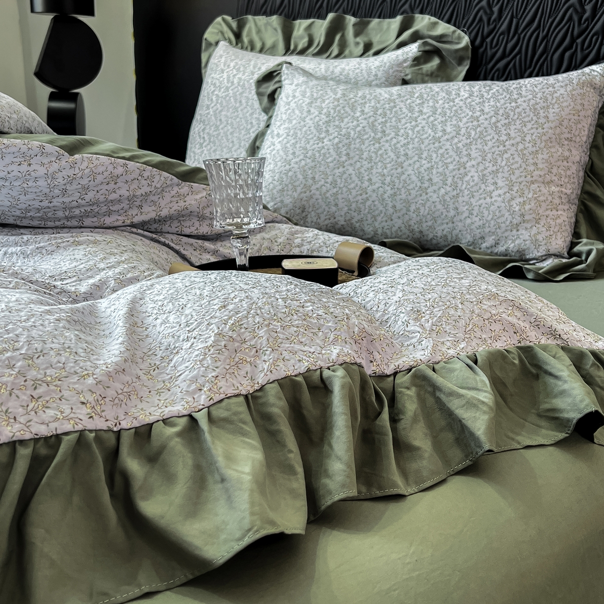 91家纺网 家纺一手货源 找家纺 豫见家纺 2025新款云感棉花边四件套 曼塔庄园