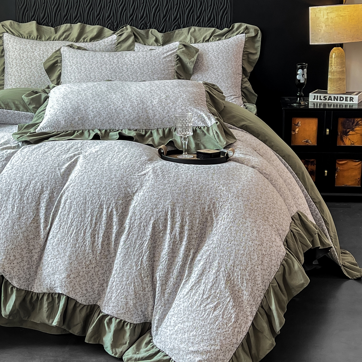 91家纺网 家纺一手货源 找家纺 豫见家纺 2025新款云感棉花边四件套 曼塔庄园