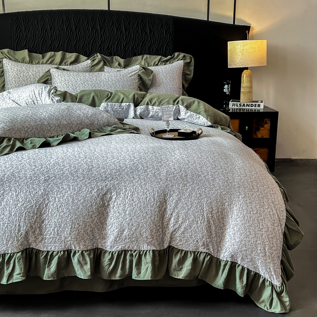 91家纺网 家纺一手货源 找家纺 豫见家纺 2025新款云感棉花边四件套 曼塔庄园