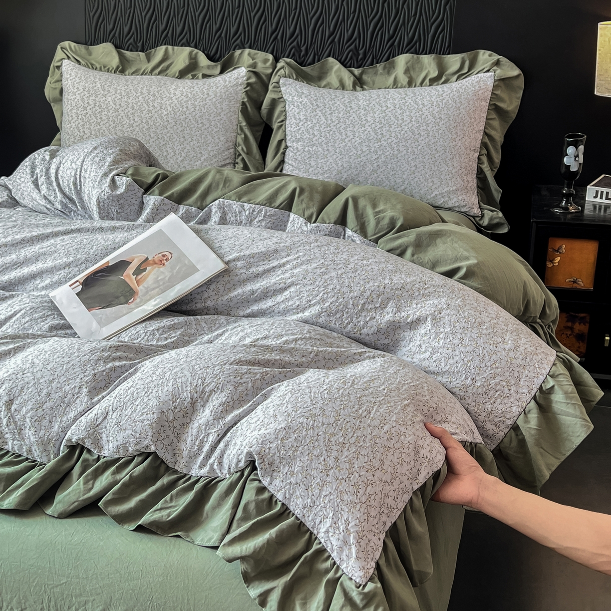 91家纺网 家纺一手货源 找家纺 豫见家纺 2025新款云感棉花边四件套 曼塔庄园