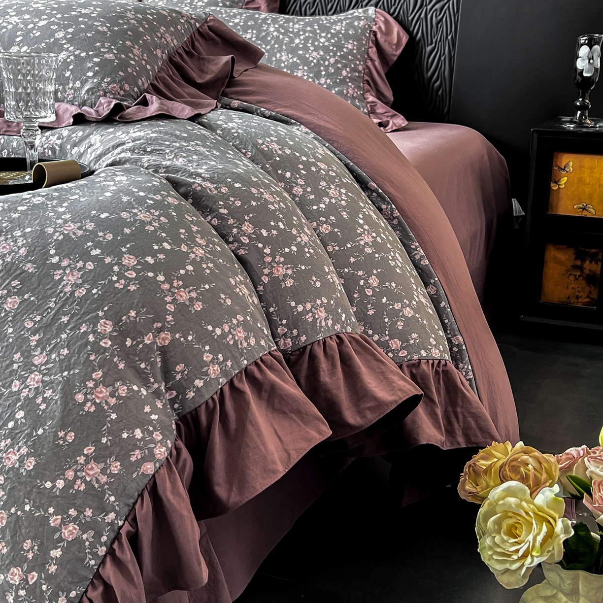 91家纺网 家纺一手货源 找家纺 豫见家纺 2025新款云感棉花边四件套 罗逸唯依