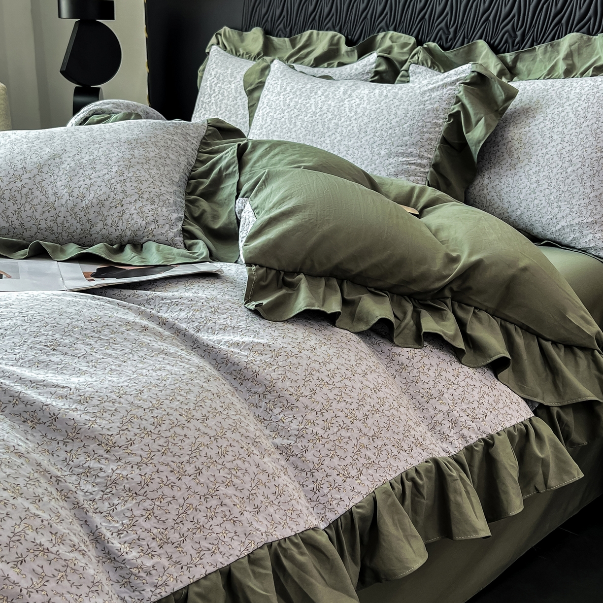 91家纺网 家纺一手货源 找家纺 豫见家纺 2025新款云感棉花边四件套 曼塔庄园