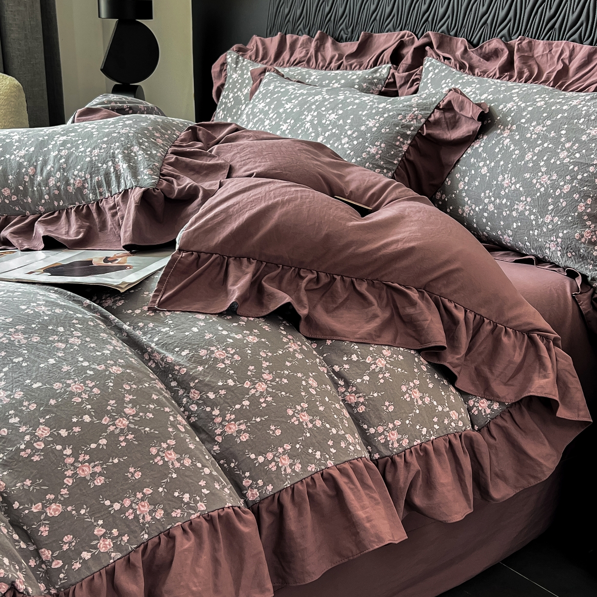 91家纺网 家纺一手货源 找家纺 豫见家纺 2025新款云感棉花边四件套 罗逸唯依