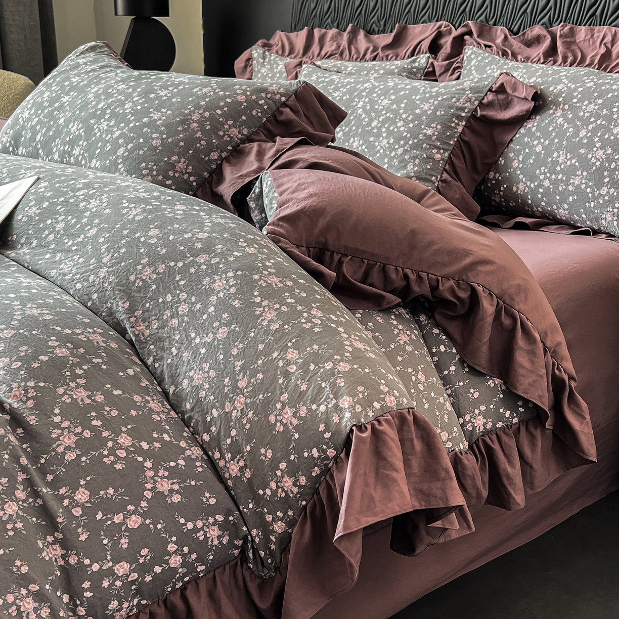 91家纺网 家纺一手货源 找家纺 豫见家纺 2025新款云感棉花边四件套 罗逸唯依