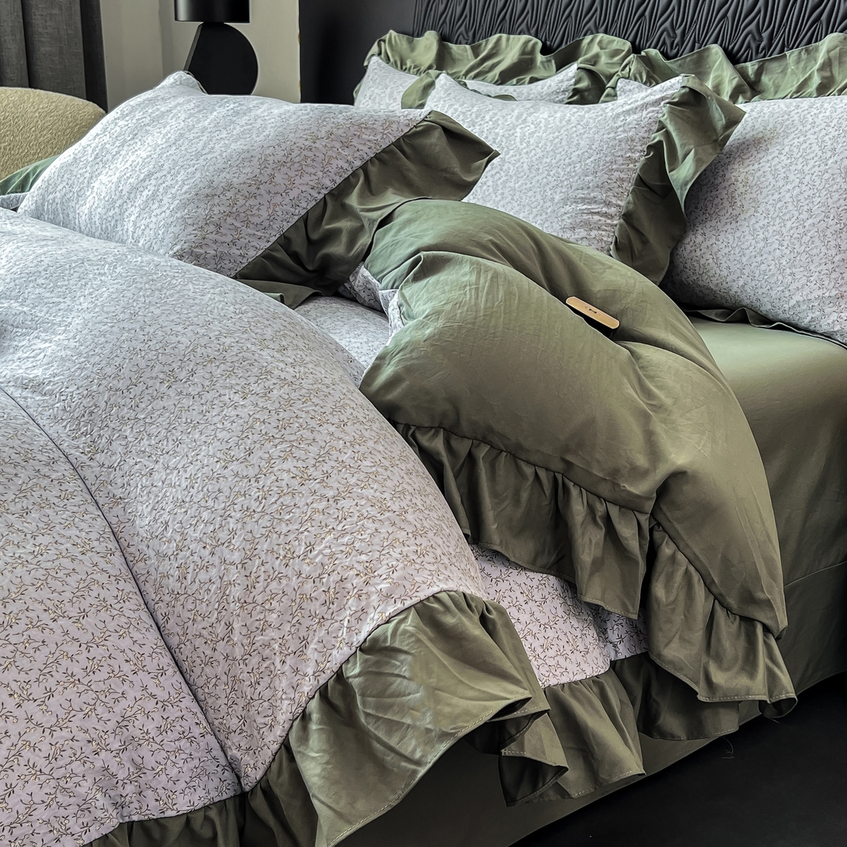 91家纺网 家纺一手货源 找家纺 豫见家纺 2025新款云感棉花边四件套 曼塔庄园