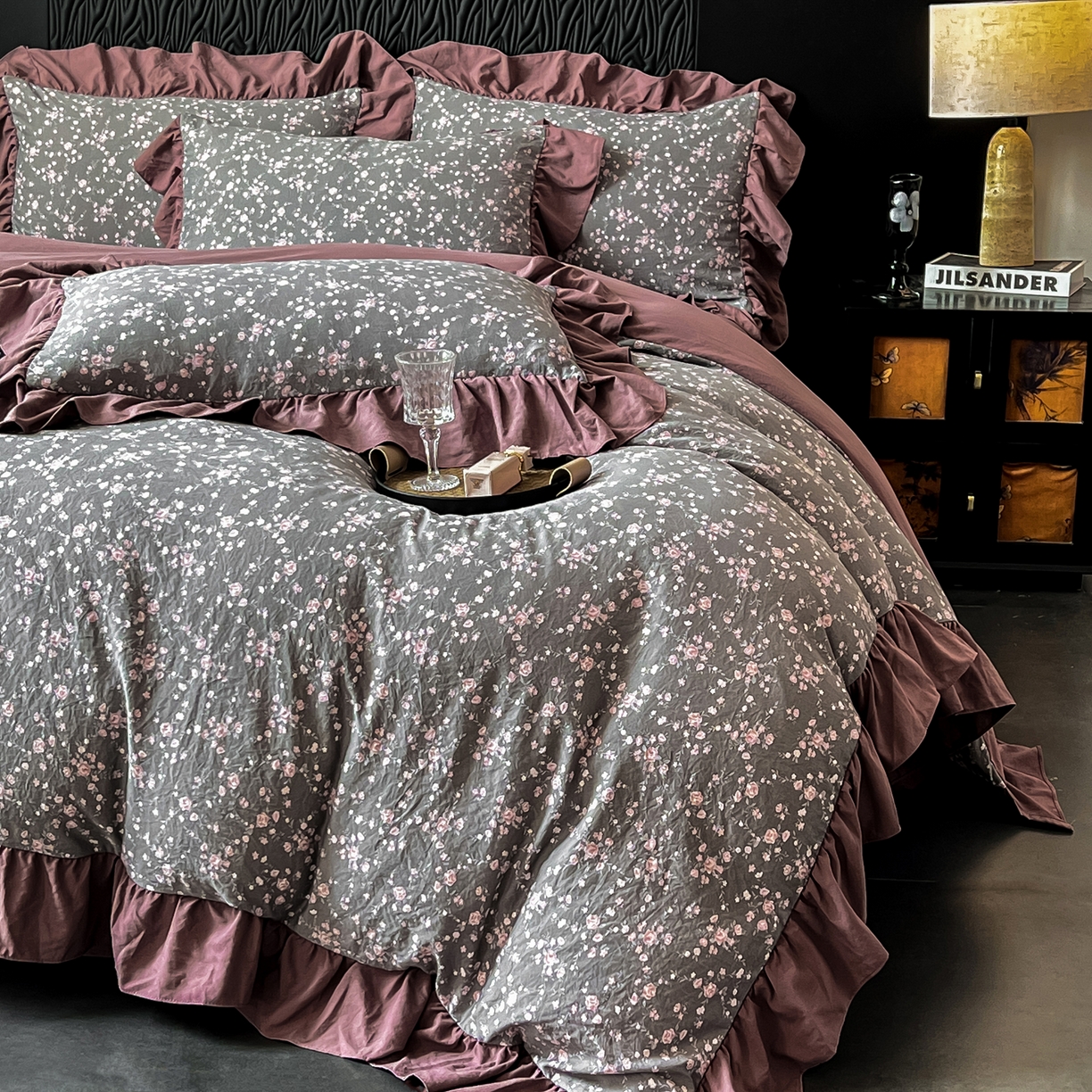 91家纺网 家纺一手货源 找家纺 豫见家纺 2025新款云感棉花边四件套 罗逸唯依