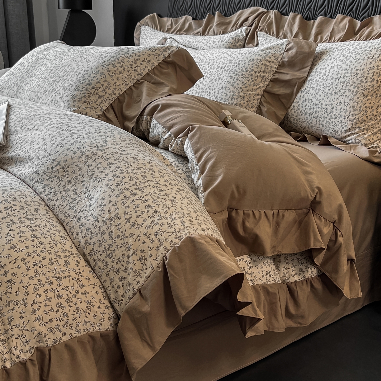 91家纺网 家纺一手货源 找家纺 豫见家纺 2025新款云感棉花边四件套 赫拉