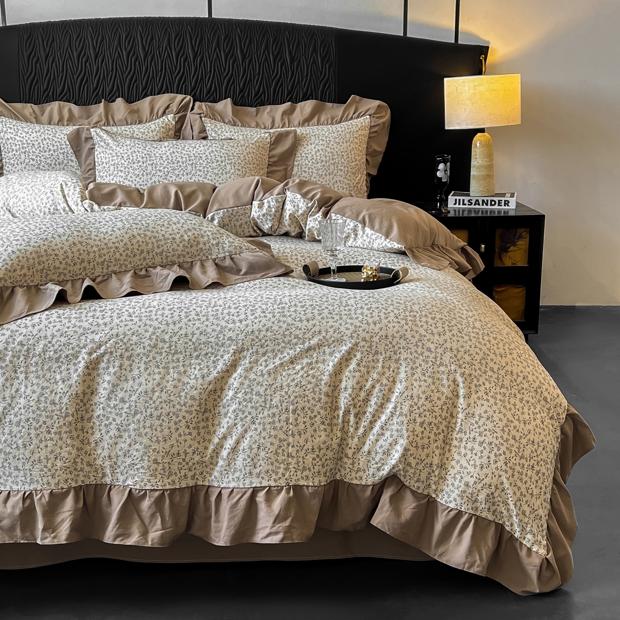 91家纺网 家纺一手货源 找家纺 豫见家纺 2025新款云感棉花边四件套 赫拉