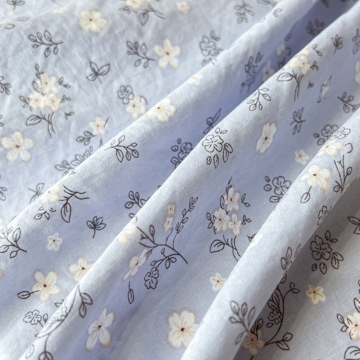 91家纺网 家纺一手货源 找家纺 豫见家纺 2025新款云感棉花边四件套 晴大兰