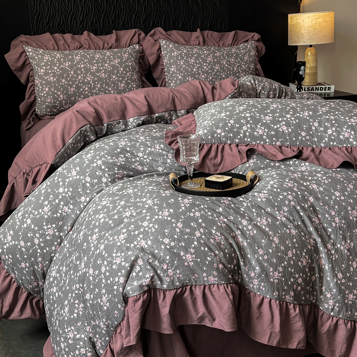 91家纺网 家纺一手货源 找家纺 豫见家纺 2025新款云感棉花边四件套 罗逸唯依