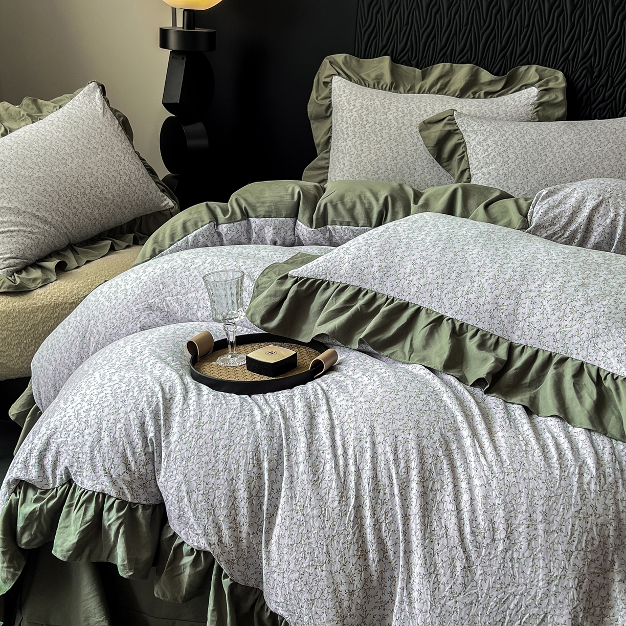 91家纺网 家纺一手货源 找家纺 豫见家纺 2025新款云感棉花边四件套 曼塔庄园