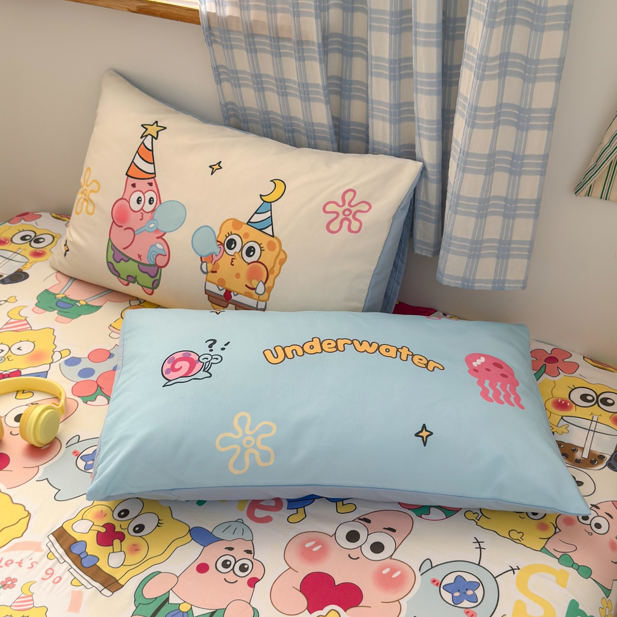 91家纺网 家纺一手货源 找家纺 一霖家纺 2025新款高克重云朵棉毛巾绣印绣四件套-小清新-第四波小清新系列 深海派对