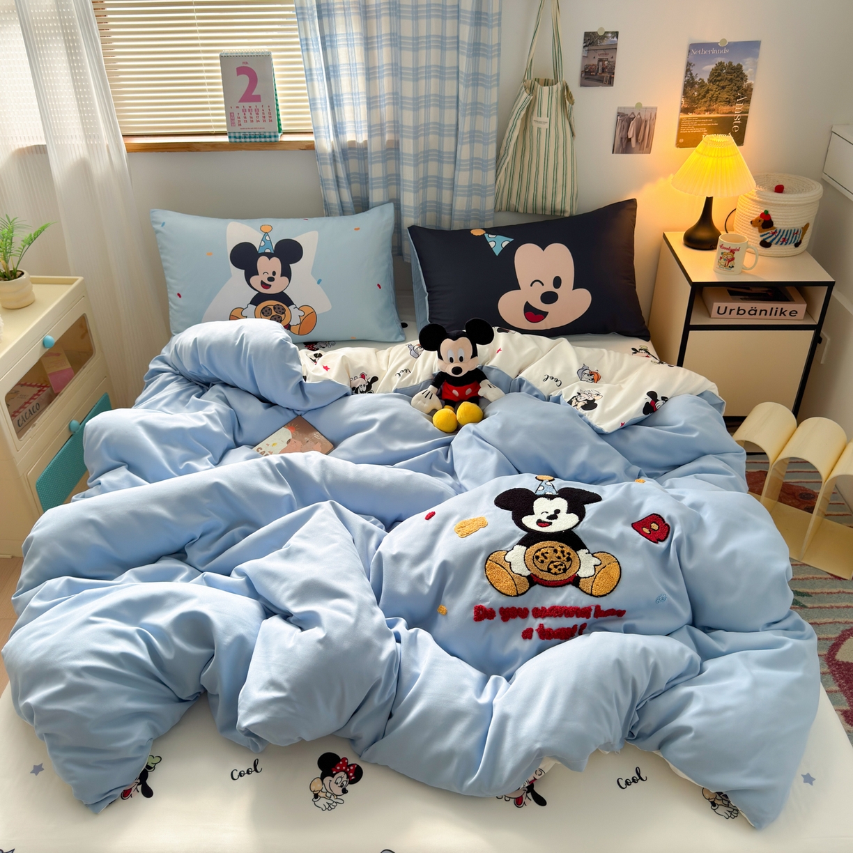 91家纺网 家纺一手货源 找家纺 一霖家纺 2025新款高克重云朵棉毛巾绣印绣四件套-小清新-第四波小清新系列 饼干奇奇