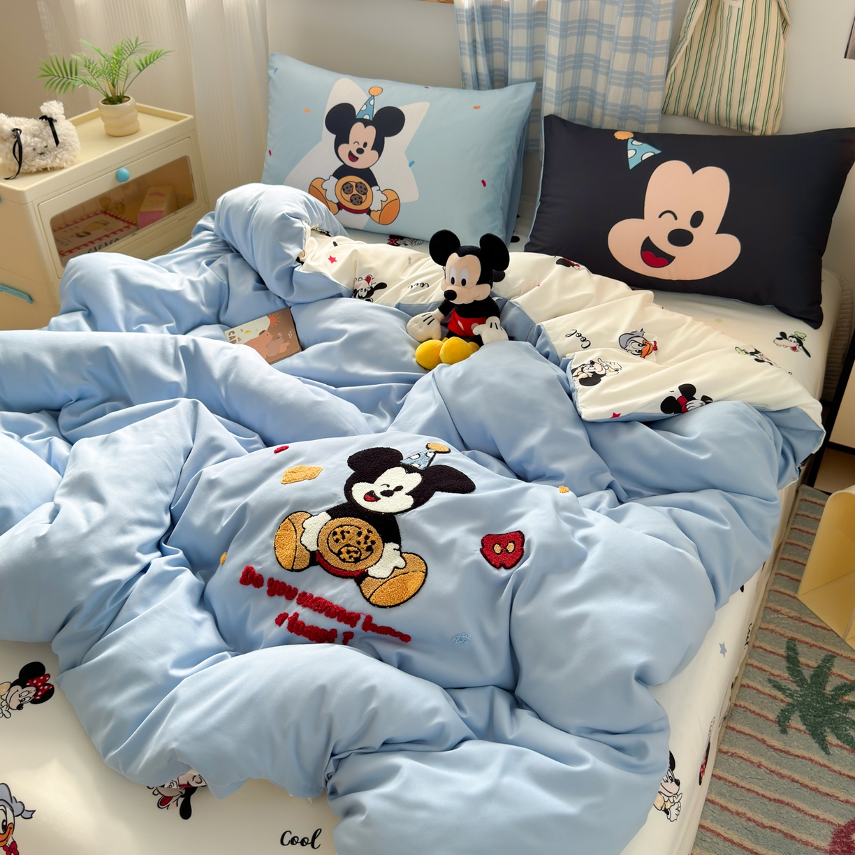 91家纺网 家纺一手货源 找家纺 一霖家纺 2025新款高克重云朵棉毛巾绣印绣四件套-小清新-第四波小清新系列 饼干奇奇