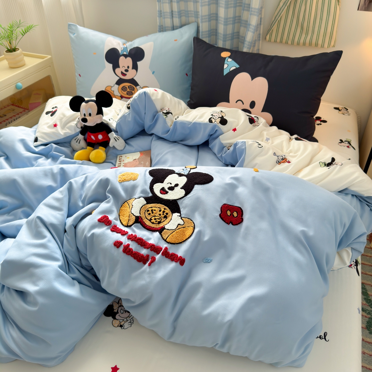 91家纺网 家纺一手货源 找家纺 一霖家纺 2025新款高克重云朵棉毛巾绣印绣四件套-小清新-第四波小清新系列 饼干奇奇