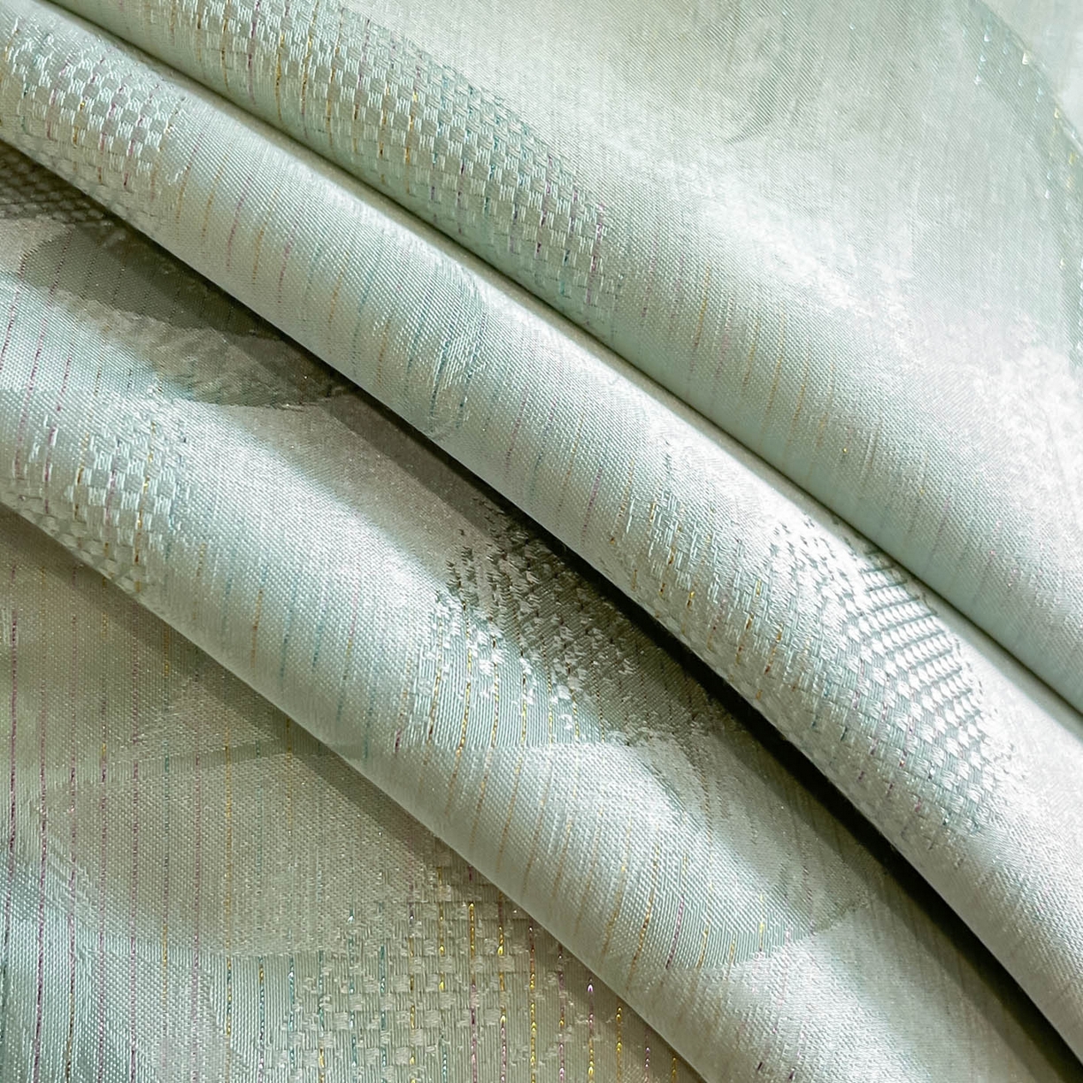 91家纺网 家纺一手货源 找家纺 博纳家纺 2025新款多色色织提花宽边高级简奢款纯棉四件套-山木花亭 山木花亭-繁星蓝