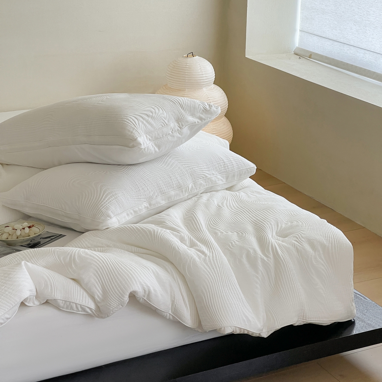 91家纺网 家纺一手货源 找家纺 （总）一加一 2025新款全棉大提花艾阳绒立体抗菌被子被芯