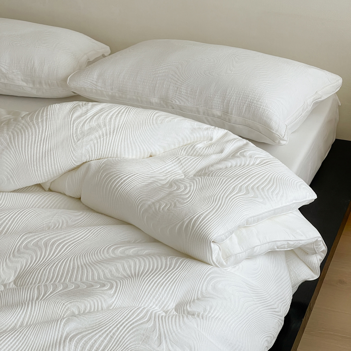 91家纺网 家纺一手货源 找家纺 （总）一加一 2025新款全棉大提花艾阳绒立体抗菌被子被芯