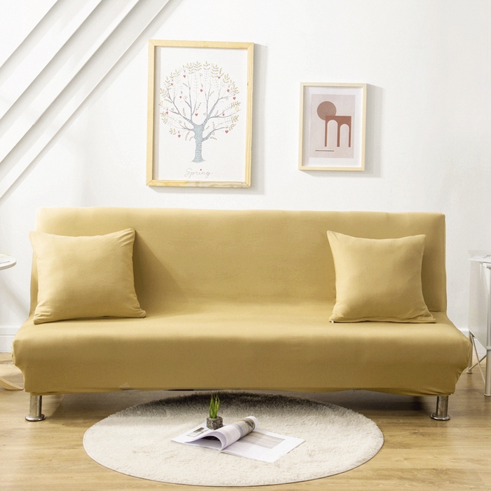 91家纺网 家纺一手货源 找家纺 （总）壹零特色家纺 2025新款纯色沙发床套 弹力素色无扶手沙发套 沙发长防尘套子