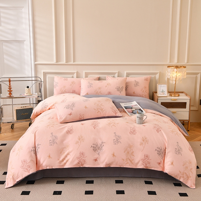 91家纺网 家纺一手货源 找家纺 （总）宇彬家纺 2025直播热新款秋冬全棉精梳生态原棉印花加厚磨毛轻奢铂金单被套