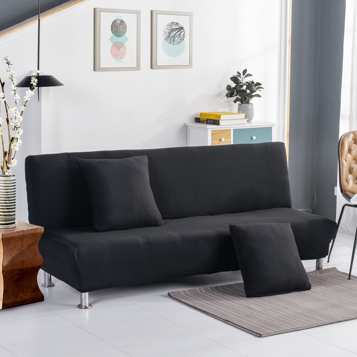 91家纺网 家纺一手货源 找家纺 （总）壹零特色家纺 2025新款纯色沙发床套 弹力素色无扶手沙发套 沙发长防尘套子