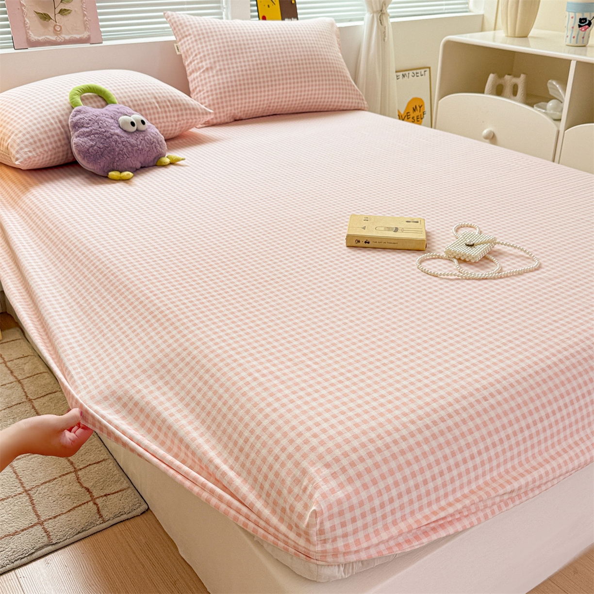 91家纺网 家纺一手货源 找家纺 名兮家居 2025新款亲肤舒适全棉纯棉磨毛印花床笠单床笠单品床笠单件床笠 柔格时光