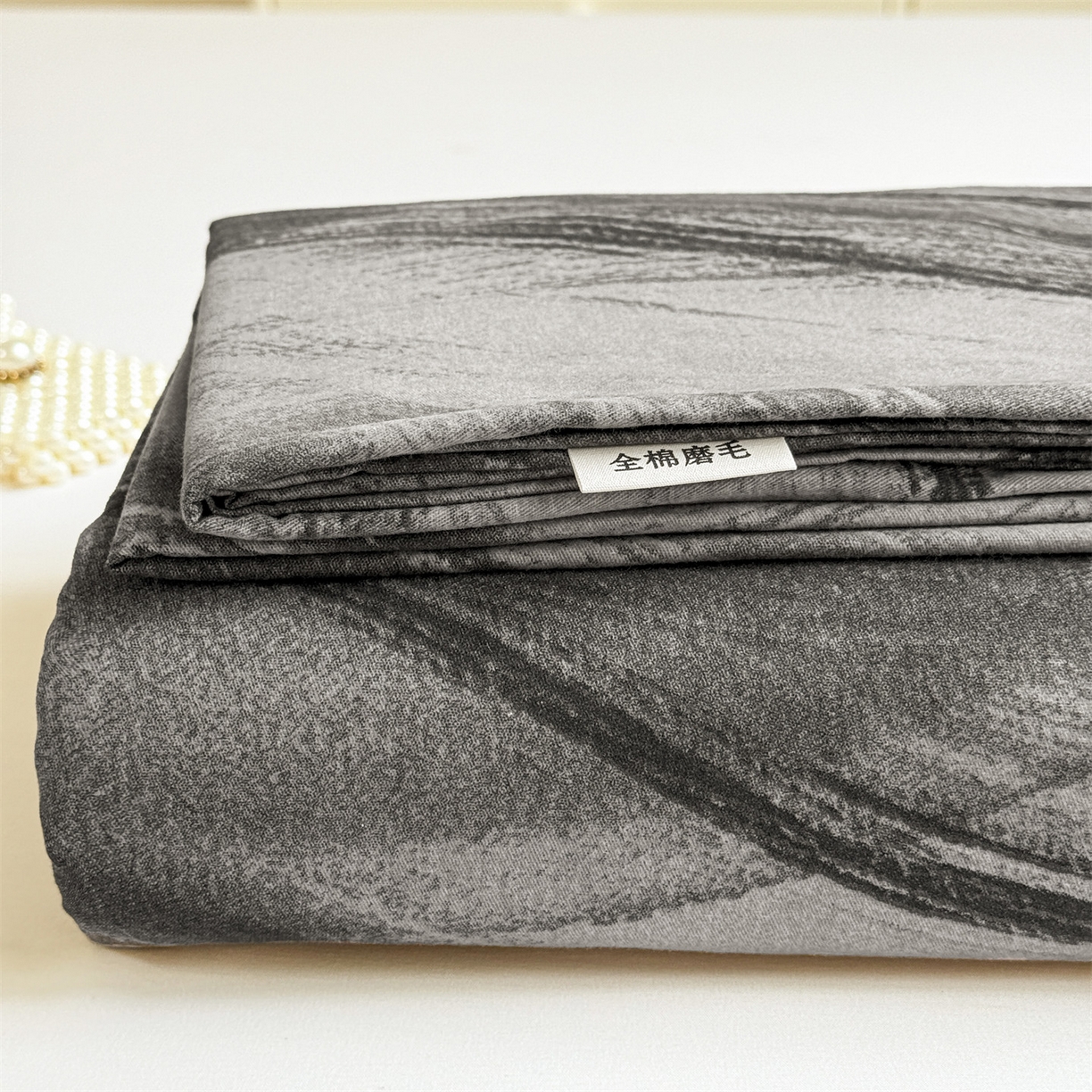 91家纺网 家纺一手货源 找家纺 名兮家居 2025新款亲肤舒适全棉纯棉磨毛印花床笠单床笠单品床笠单件床笠 律动