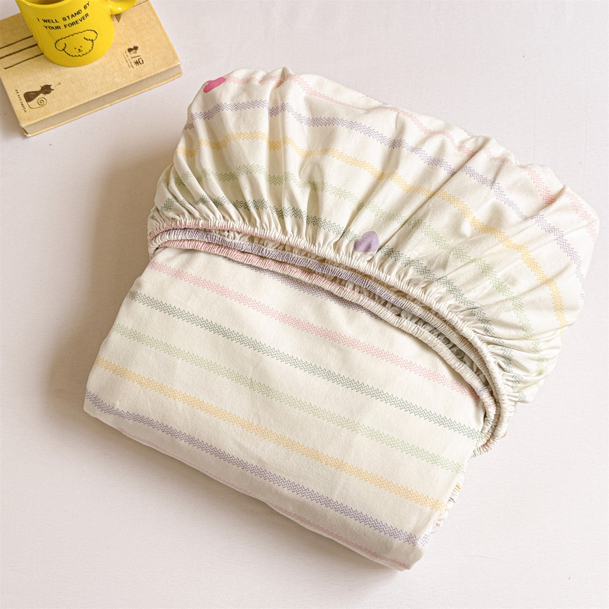 91家纺网 家纺一手货源 找家纺 名兮家居 2025新款亲肤舒适全棉纯棉磨毛印花床笠单床笠单品床笠单件床笠 彩色心情