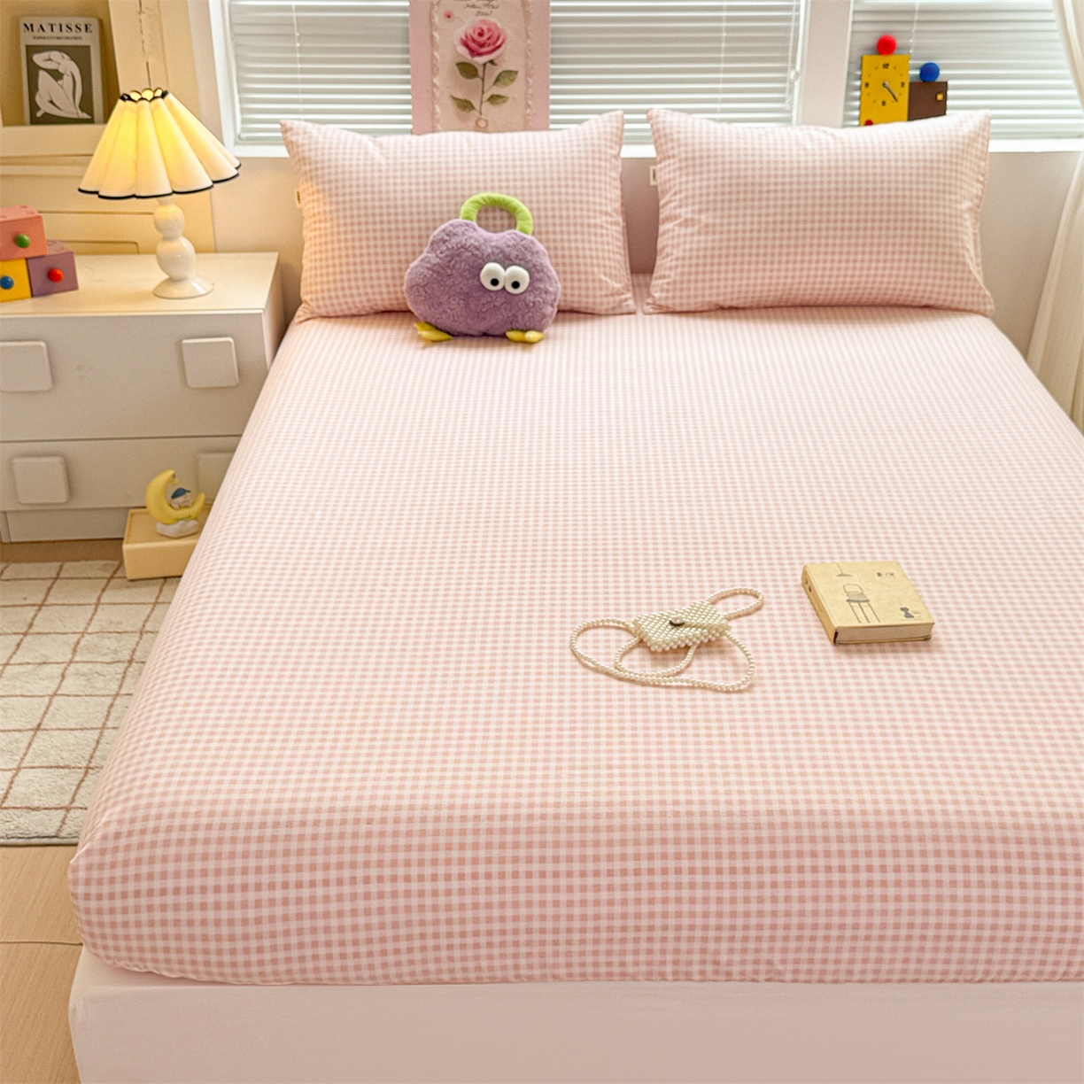 91家纺网 家纺一手货源 找家纺 名兮家居 2025新款亲肤舒适全棉纯棉磨毛印花床笠单床笠单品床笠单件床笠 柔格时光