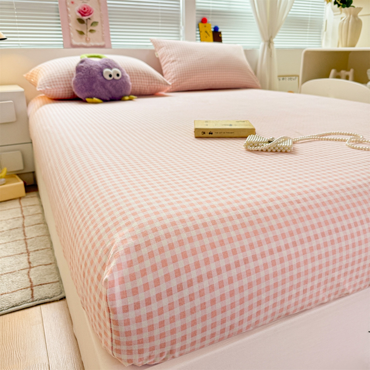 91家纺网 家纺一手货源 找家纺 名兮家居 2025新款亲肤舒适全棉纯棉磨毛印花床笠单床笠单品床笠单件床笠 柔格时光