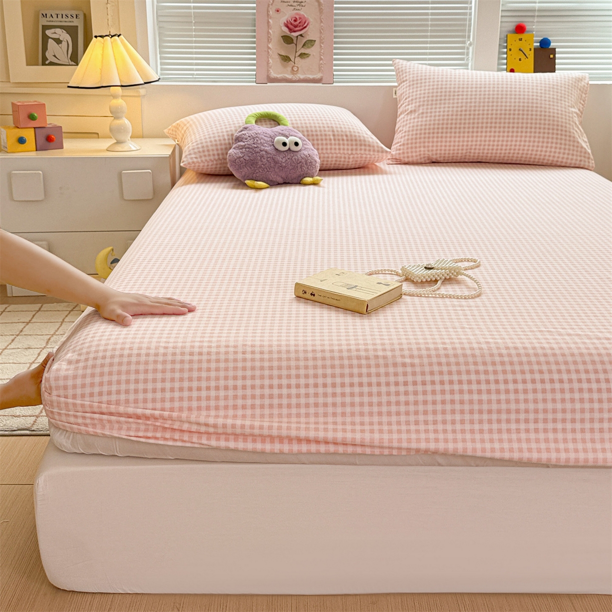 91家纺网 家纺一手货源 找家纺 名兮家居 2025新款亲肤舒适全棉纯棉磨毛印花床笠单床笠单品床笠单件床笠 柔格时光