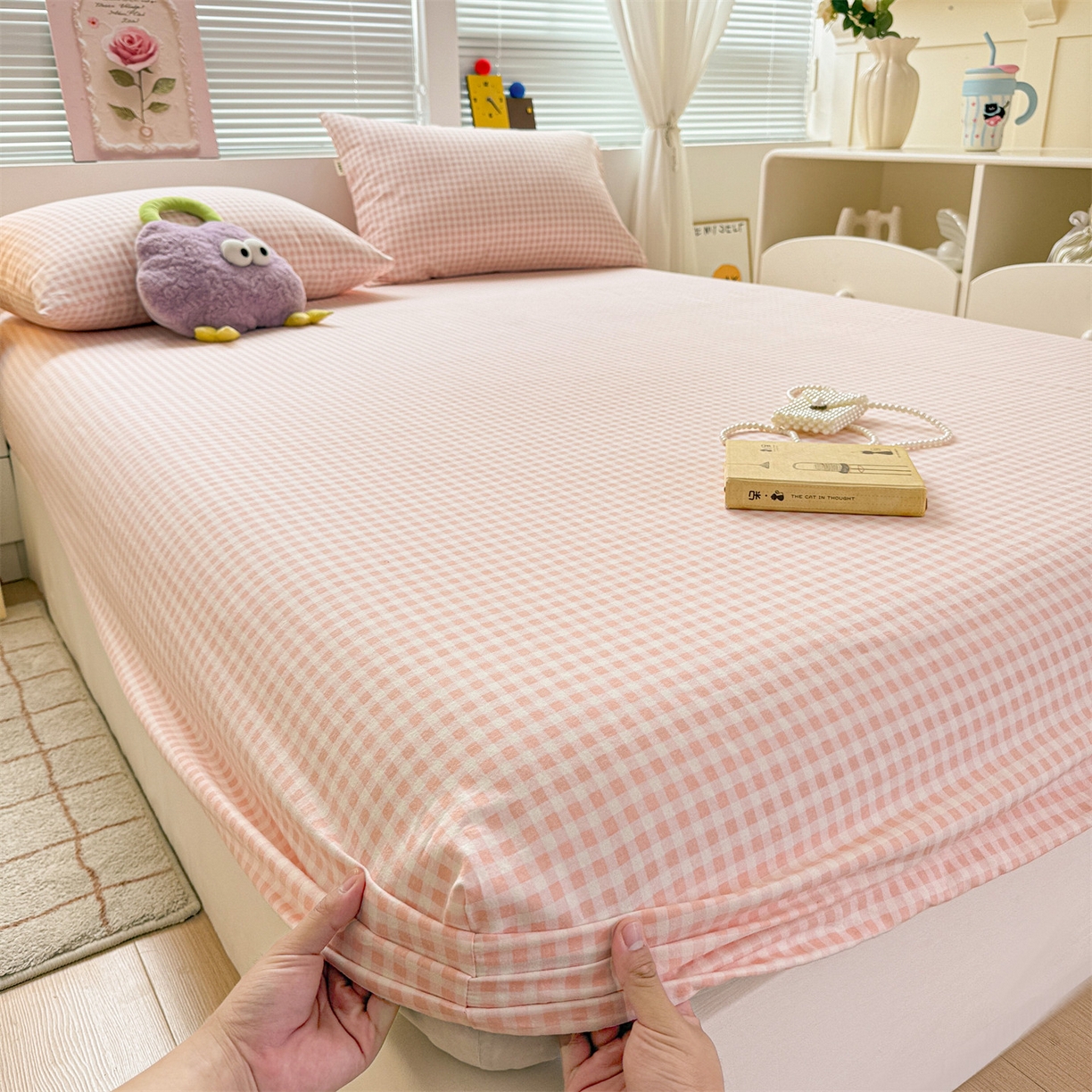 91家纺网 家纺一手货源 找家纺 名兮家居 2025新款亲肤舒适全棉纯棉磨毛印花床笠单床笠单品床笠单件床笠 柔格时光