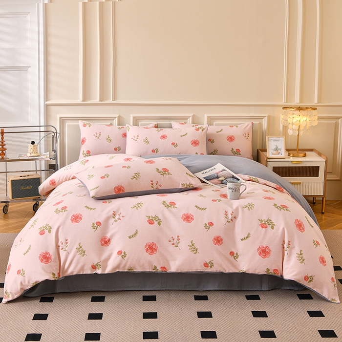 91家纺网 家纺一手货源 找家纺 （总）宇彬家纺 2025直播热新款秋冬全棉精梳生态原棉印花加厚磨毛轻奢铂金单被套