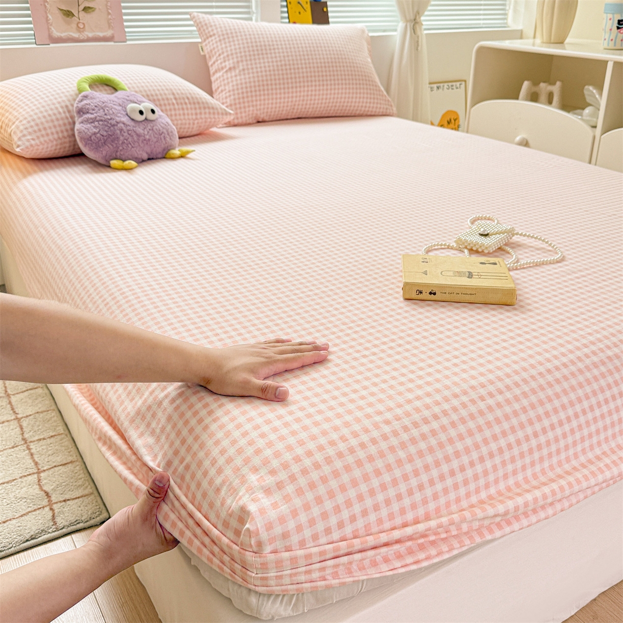 91家纺网 家纺一手货源 找家纺 名兮家居 2025新款亲肤舒适全棉纯棉磨毛印花床笠单床笠单品床笠单件床笠 柔格时光