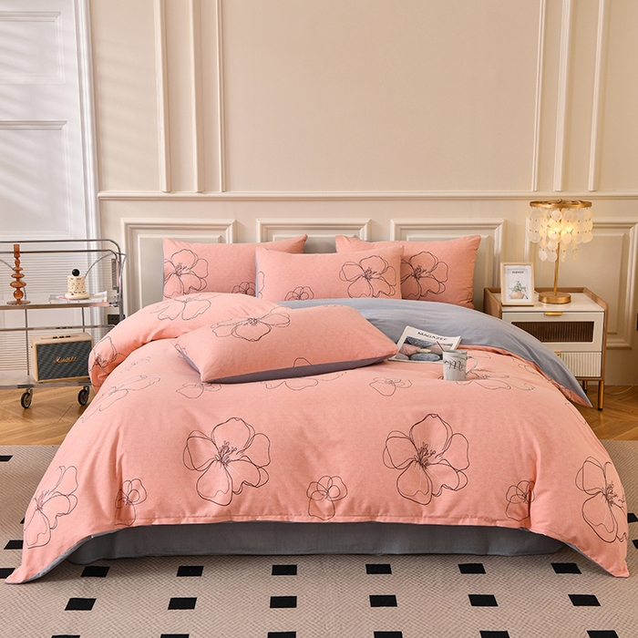 91家纺网 家纺一手货源 找家纺 （总）宇彬家纺 2025直播热新款秋冬全棉精梳生态原棉印花加厚磨毛轻奢铂金单被套