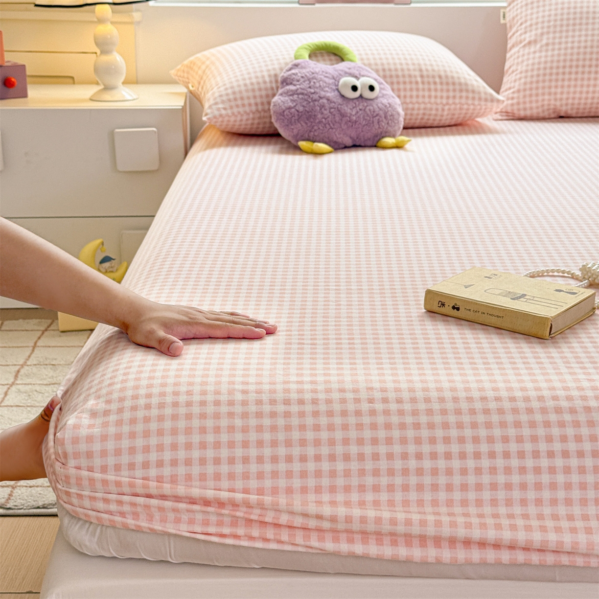 91家纺网 家纺一手货源 找家纺 名兮家居 2025新款亲肤舒适全棉纯棉磨毛印花床笠单床笠单品床笠单件床笠 柔格时光