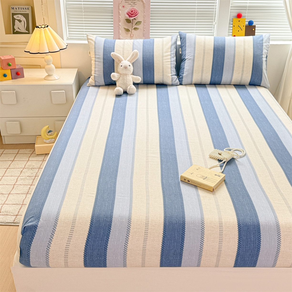 91家纺网 家纺一手货源 找家纺 名兮家居 2025新款亲肤舒适全棉纯棉磨毛印花床笠单床笠单品床笠单件床笠 简条