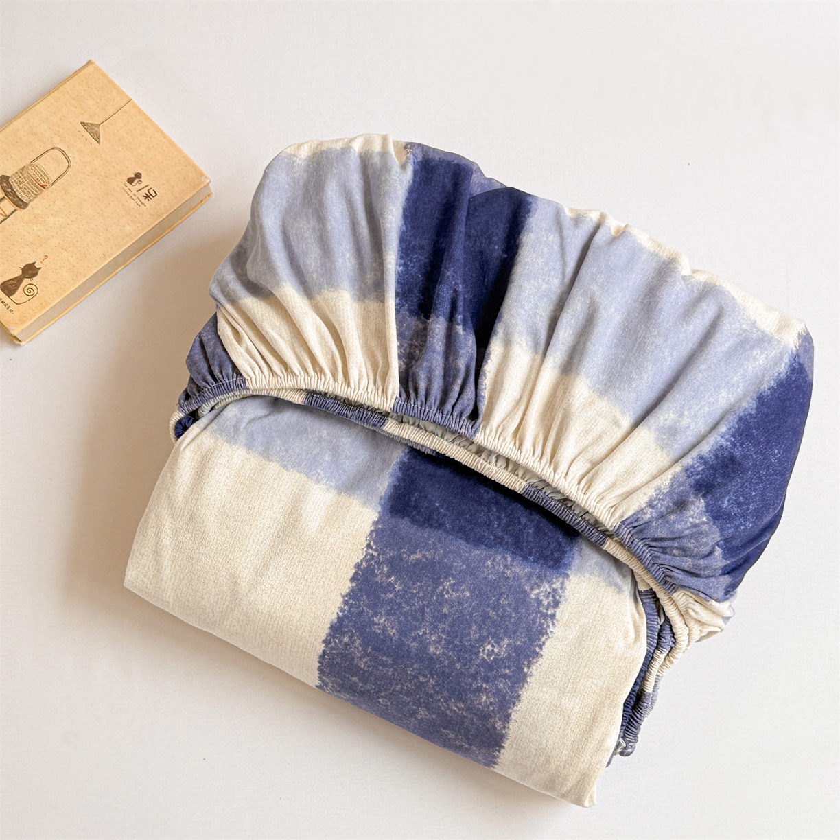 91家纺网 家纺一手货源 找家纺 名兮家居 2025新款亲肤舒适全棉纯棉磨毛印花床笠单床笠单品床笠单件床笠 大蓝格