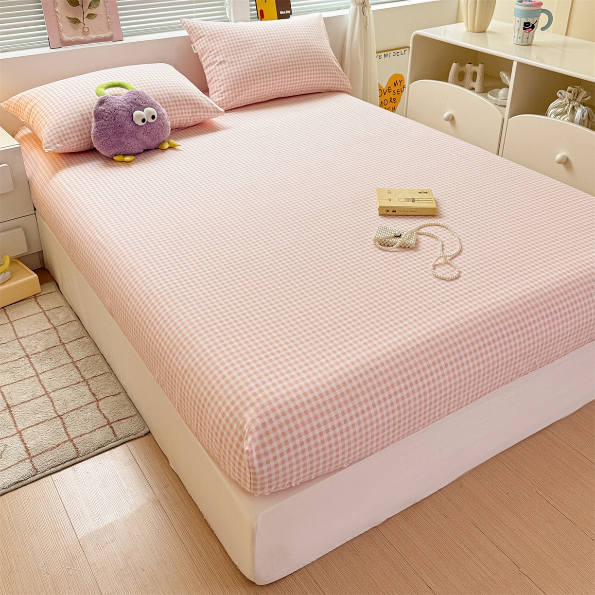 91家纺网 家纺一手货源 找家纺 名兮家居 2025新款亲肤舒适全棉纯棉磨毛印花床笠单床笠单品床笠单件床笠 柔格时光