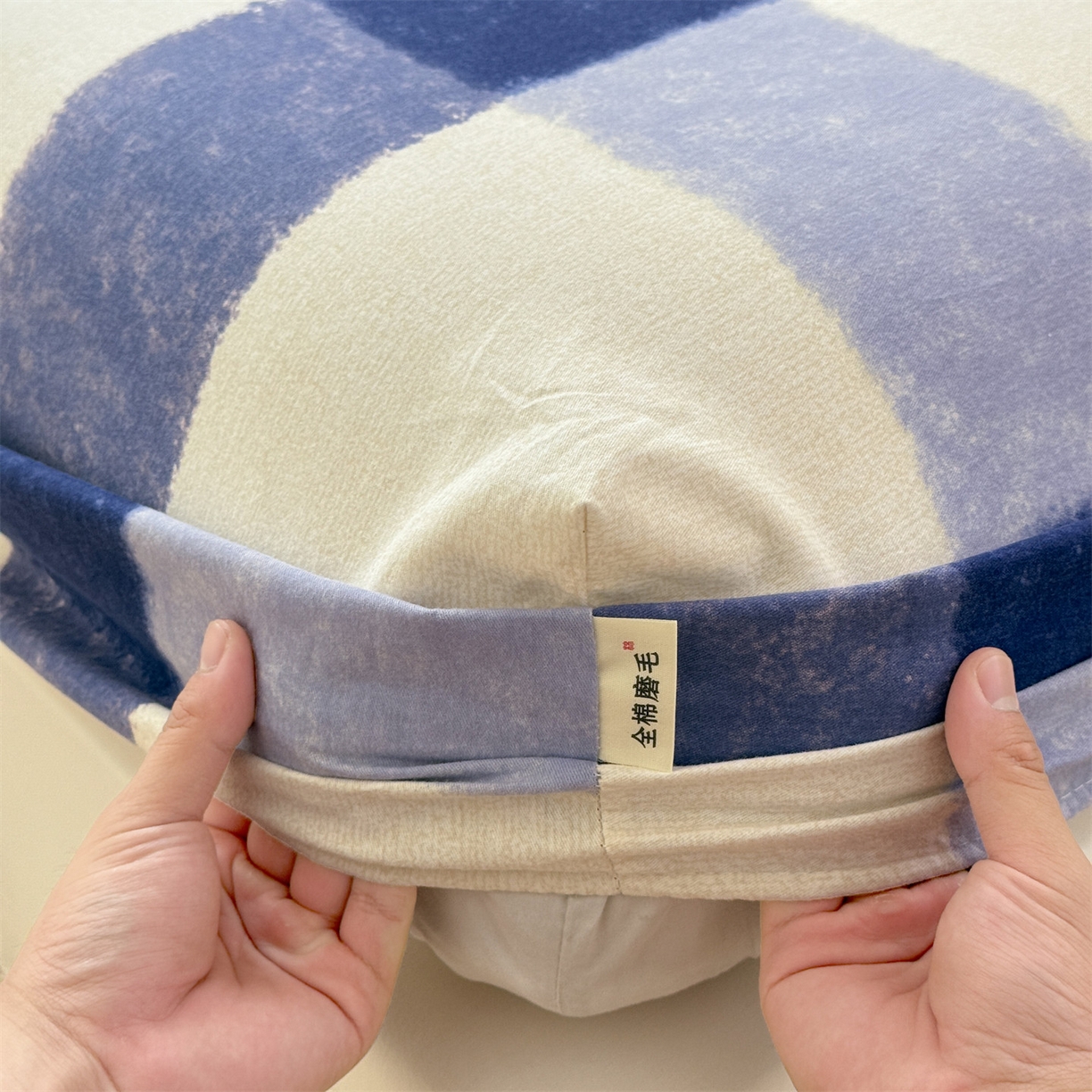 91家纺网 家纺一手货源 找家纺 名兮家居 2025新款亲肤舒适全棉纯棉磨毛印花床笠单床笠单品床笠单件床笠 大蓝格