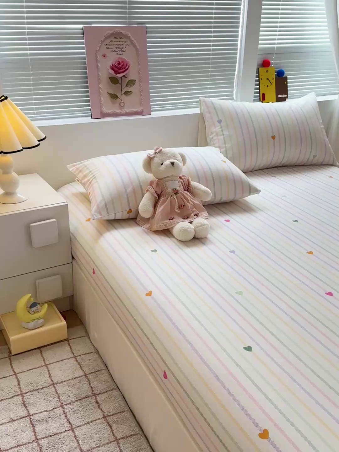 91家纺网 家纺一手货源 找家纺 名兮家居 2025新款亲肤舒适全棉纯棉磨毛印花床笠单床笠单品床笠单件床笠 彩色心情